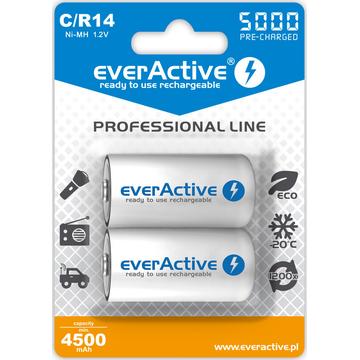 EverActive Professional Line EVHRL14-5000 Uppladdningsbara C-batterier 5000mAh - 2 st.