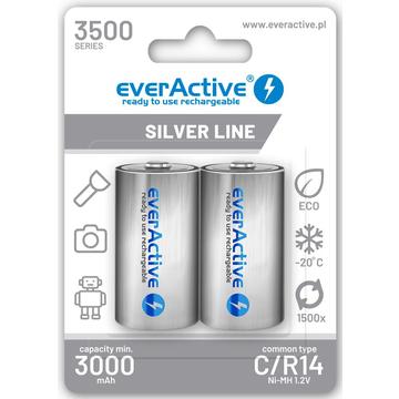 EverActive Silver Line EVHRL14-3500 Uppladdningsbara C-batterier 3500mAh - 2 st.