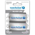 EverActive Silver Line EVHRL20-5500 Uppladdningsbara D-batterier 5500mAh - 2 st.