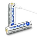EverActive Silver+ litium microUSB uppladdningsbart 18650 batteri - 2600mAh