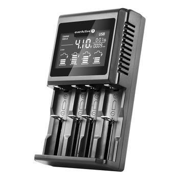EverActive UC-4000 Professionell Smart Batteriladdare - 4x AAA/AA/C/D/18650