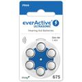 EverActive Ultrasonic 675/PR44 batterier för hörapparater - 6 st.