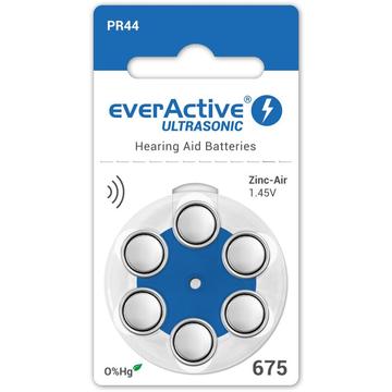 EverActive Ultrasonic 675/PR44 batterier för hörapparater - 6 st.