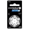 EverActive ultraljudsimplantat HD 675/PR44 batterier för hörapparater - 6 st.