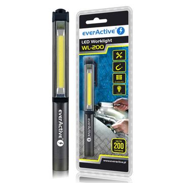 EverActive WL-200 magnetisk arbetslampa - aluminium - 200 lumen
