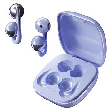 F22 Örklämma OWS trådlösa hörlurar med ENC brusreducering och Bluetooth 6.0 - Lila