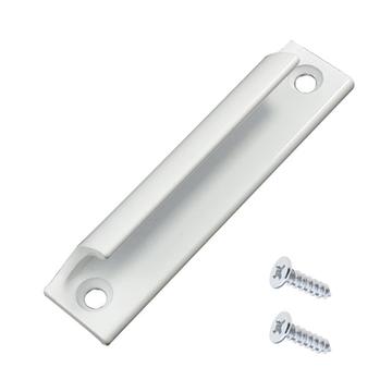 Fingergrepp / Möbelhandtag i aluminium - 9cm - Vit