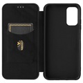 Xiaomi Redmi Note 10 5G Flipfodral - Kolfiber - Svart