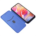 Xiaomi Redmi Note 10 5G Flipfodral - Kolfiber - Blå