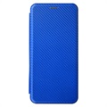 Samsung Galaxy M33 Flipfodral - Kolfiber - Blå