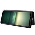 Sony Xperia 1 IV Flipfodral - Kolfiber - Svart