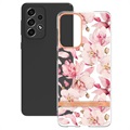 Flower Series Samsung Galaxy A33 5G TPU-skal - Rosa Gardenia