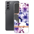 Flower Series Samsung Galaxy S22 5G TPU-skal - Lila Begonia