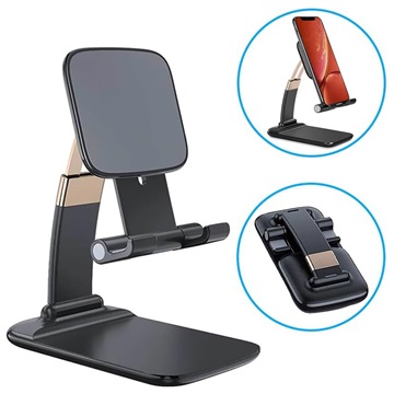 Vikbar Gravity Bordshållare till Smartphone/Surfplatta - Svart