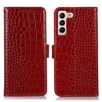 Crocodile Serie Samsung Galaxy S23 5G Läder Plånboksfodral med RFID