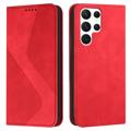 Business Style Samsung Galaxy S23 Ultra 5G Plånboksfodral - Röd