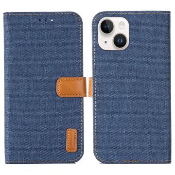 Jeans Series iPhone 14 Plus Plånboksfodral - Mörkblå