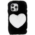 Plush Heart iPhone 14 Pro TPU Skal - Svart