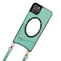 Fish Tail iPhone 14 Pro Max Belagt Skal med Spegel - Grön