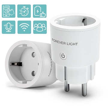 Forever Light FLSP10B WiFi Smart Plug med appstyrning - 240V, 10A