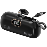Forever MTB-100 Lightning Mini Power Bank 5000mAh - 22.5W - Svart