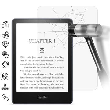 Amazon Kindle Paperwhite (2024) Full Cover Härdat Glas Skärmskydd - Genomskinlig