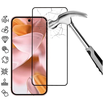 Google Pixel 10 Pro XL Heltäckande Härdat Glas Skärmskydd - 9H - Svart Kant