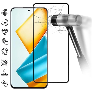 Honor 90 GT Heltäckande Härdat Glas Skärmskydd - 9H - Svart Kant