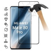 Huawei Mate 80 Pro Heltäckande skärmskydd i härdat glas - 9H - Svart kant