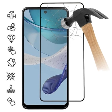 Motorola Moto G53 Heltäckande Härdat Glas Skärmskydd - 9H - Svart Kant