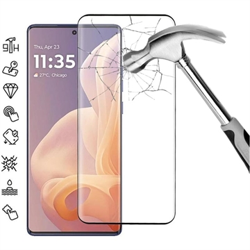 Motorola Moto G85/S50 Neo Heltäckande Härdat Glas Skärmskydd - 9H - Svart Kant