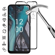 Nokia C22 Heltäckande Härdat Glas Skärmskydd - 9H - Svart Kant