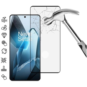 OnePlus 13 Heltäckande Härdat Glas Skärmskydd - 9H - Svart Kant