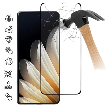 Oppo Find N5 Heltäckande Härdat Glas Skärmskydd - 9H - Svart Kant