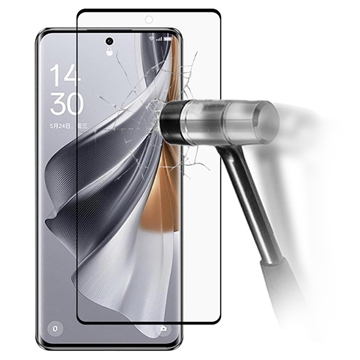 Oppo Reno10 Full Cover Härdat Glas Skärmskydd - Svart Kant