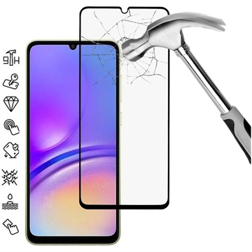 Samsung Galaxy A06 Heltäckande Härdat Glas Skärmskydd - 9H - Svart Kant