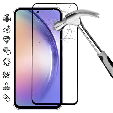 Samsung Galaxy A55 Heltäckande Härdat Glas Skärmskydd - 9H - Svart Kant
