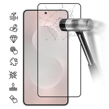 Samsung Galaxy M36 Heltäckande skärmskydd i härdat glas - 9H - Svart kant