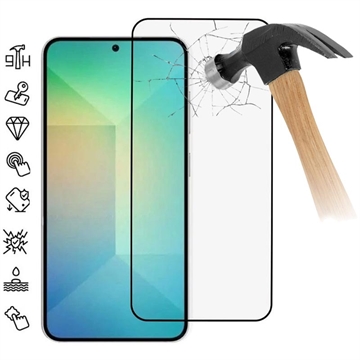 Samsung Galaxy S25 Heltäckande Härdat Glas Skärmskydd - 9H - Svart Kant