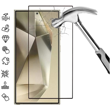 Samsung Galaxy S25 Ultra Heltäckande Härdat Glas Skärmskydd - 9H - Svart Kant