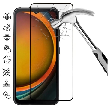 Samsung Galaxy Xcover7 Heltäckande Härdat Glas Skärmskydd - 9H - Svart Kant