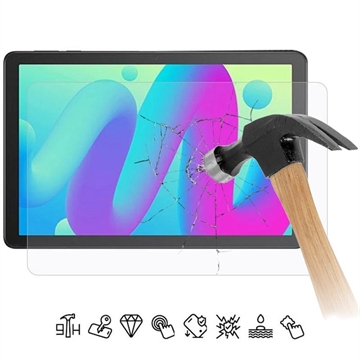 TCL Tab 10L Full Cover Härdat Glas Skärmskydd - Genomskinlig