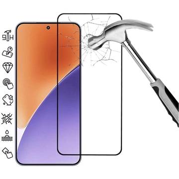 Xiaomi 15 Heltäckande Härdat Glas Skärmskydd - 9H - Svart Kant
