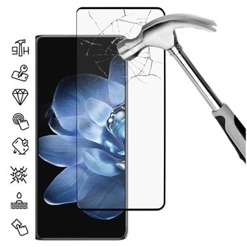 Xiaomi Mix Fold 4 Heltäckande Härdat Glas Skärmskydd - 9H - Svart Kant