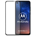 Fullt Skydd Motorola One Vision Härdat Glas Skärmskydd - Svart