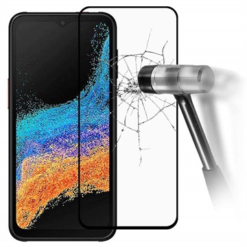Heltäckande Samsung Galaxy Xcover6 Pro Härdat Glas Skärmskydd - 9H - Svart