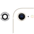 iPhone SE (2022)/SE (2020) Kameralinsskydd i Metall & Härdat Glas - Silver