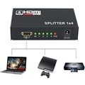 Full HD HDMI Splitter 1x4 - Ljud & Video - Svart