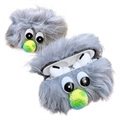 Furry Monster Series Airpods Pro Silikonskal - Grå