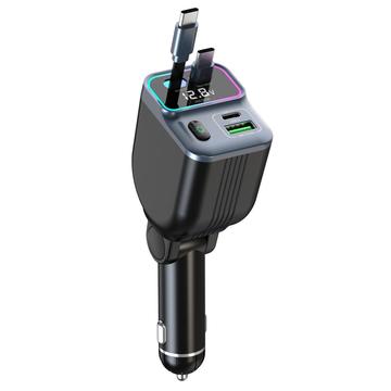 GC15 83W billaddare med realtidsspänningsmätare - svart